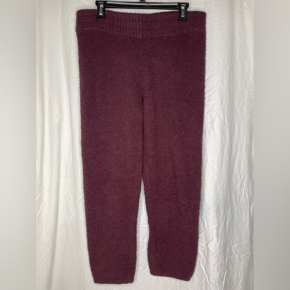 UGG KYLEIGH Womens Deep Port Purple Fluffy Cozy Knit Pants Large - Picture 2 of 8